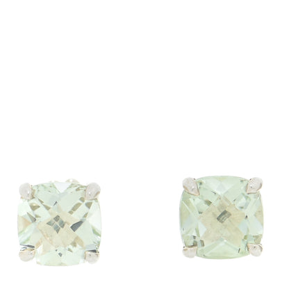 Tiffany Sterling Silver Prasiolite Sparklers Earrings 1 of 6