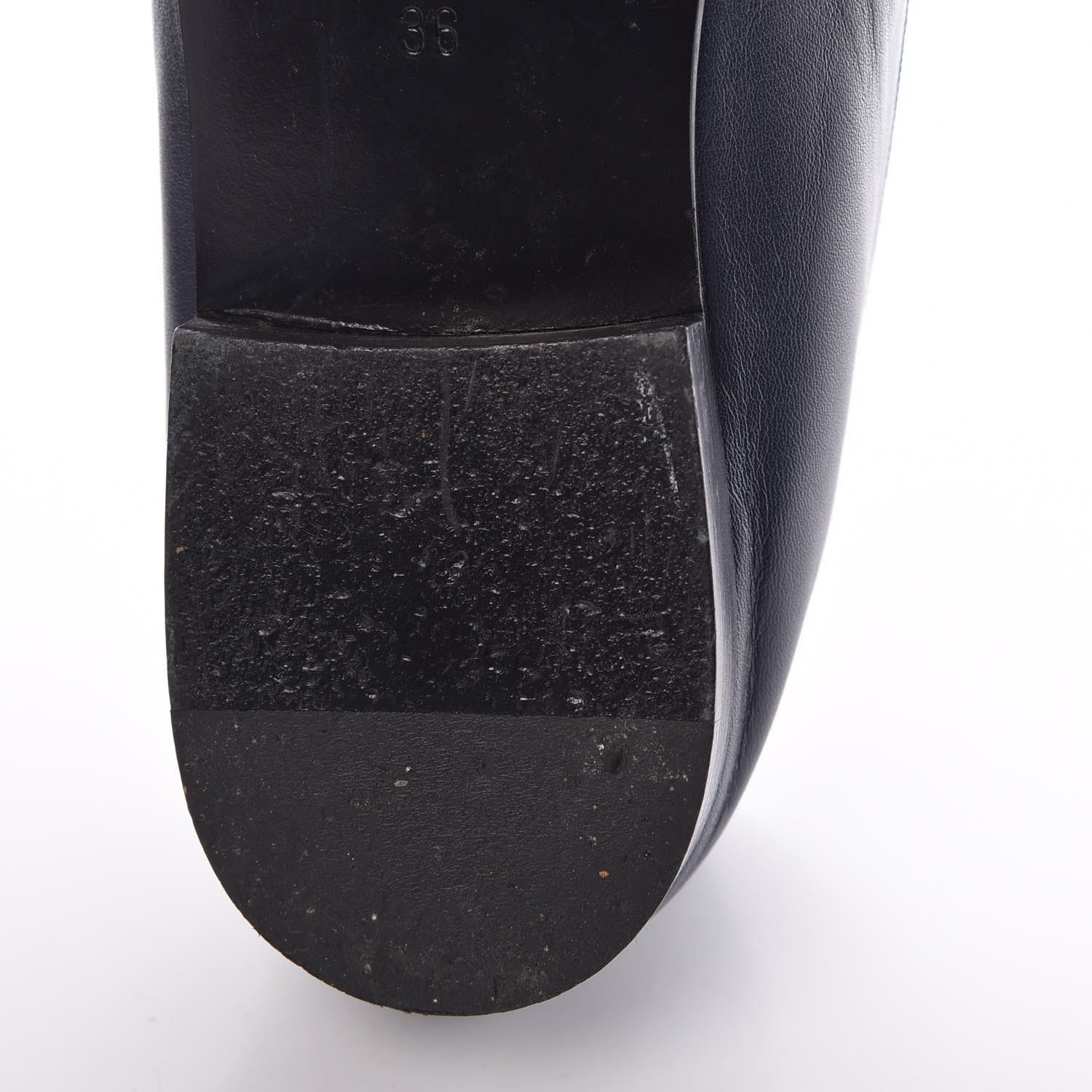Chanel Lambskin CC Cap Toe Ballerina Flats 36 Navy 13 of 14