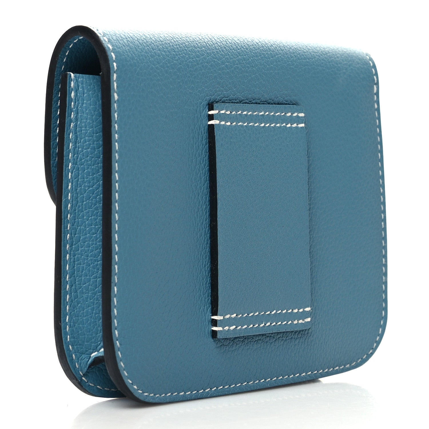 Hermes Evercolor Constance Slim Wallet Blue Jean 4 of 11