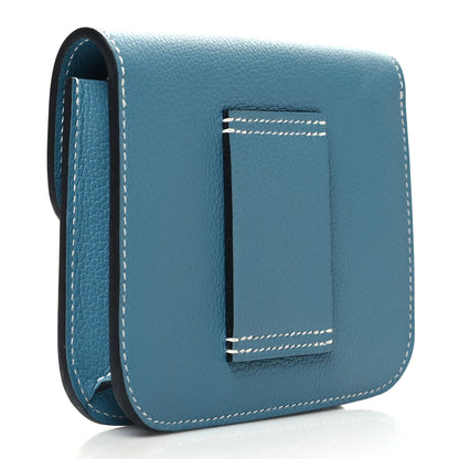 Hermes Evercolor Constance Slim Wallet Blue Jean 4 of 11