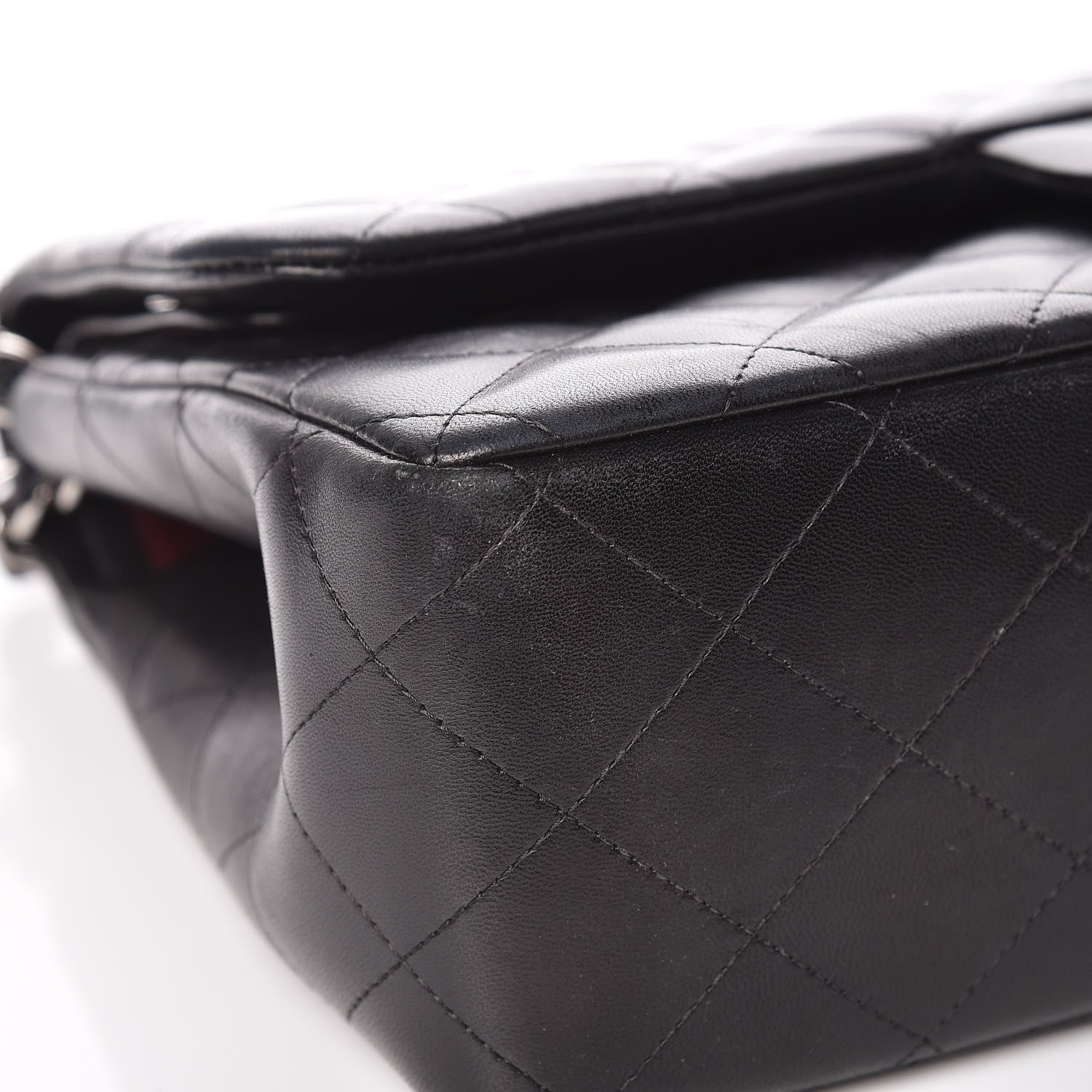 Chanel Lambskin Quilted Jumbo Double Flap Black 8 of 16