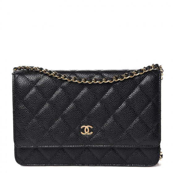 Chanel Caviar Quilted Wallet On Chain WOC Black 1 of 9