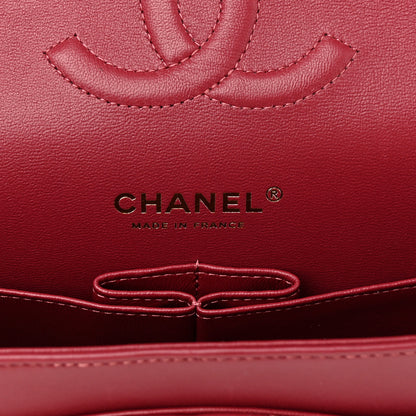 Chanel Lambskin Quilted Medium Double Flap Burgundy 6 of 10