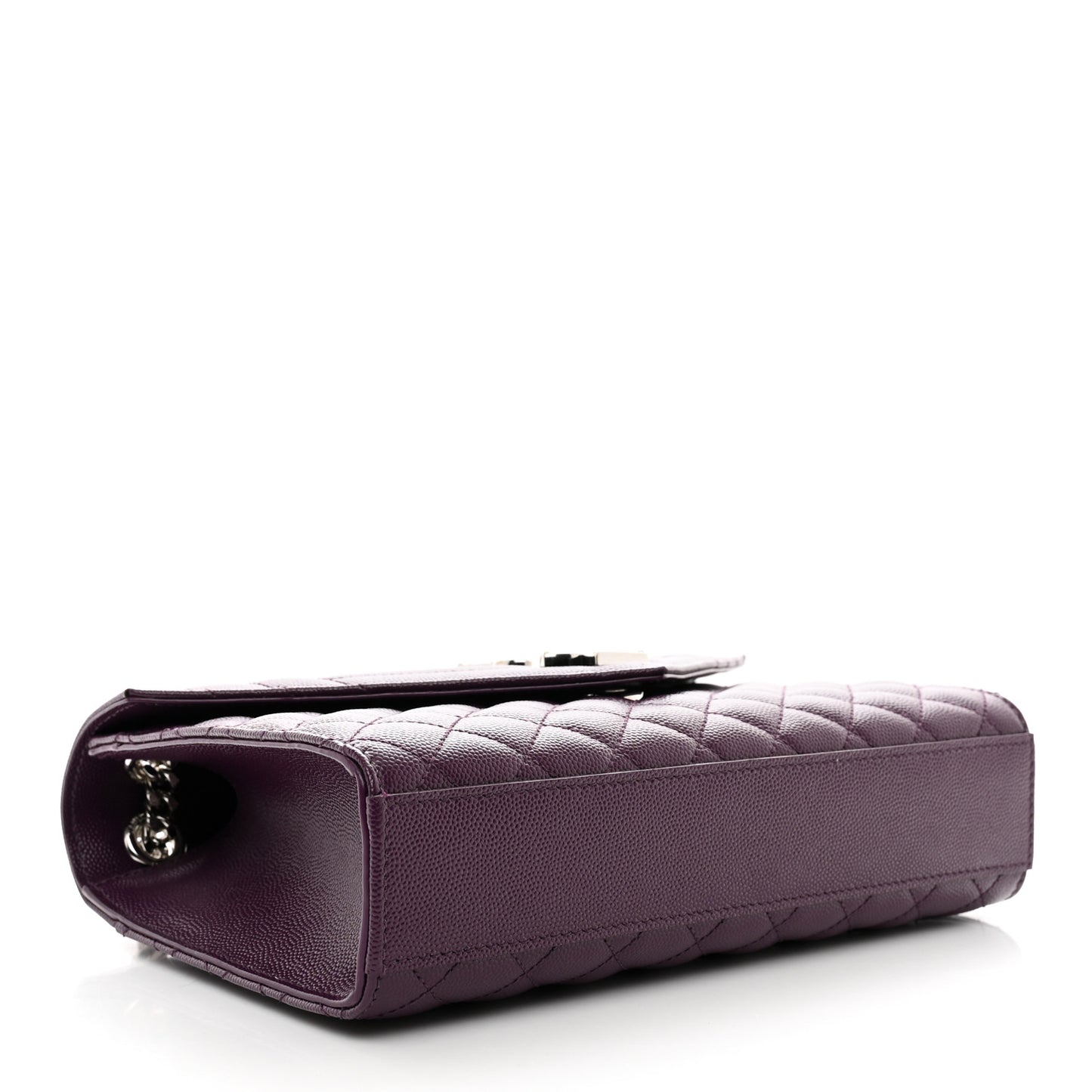Grain De Poudre Textured Mixed Matelasse Triquilt Medium Monogram Satchel Lilac