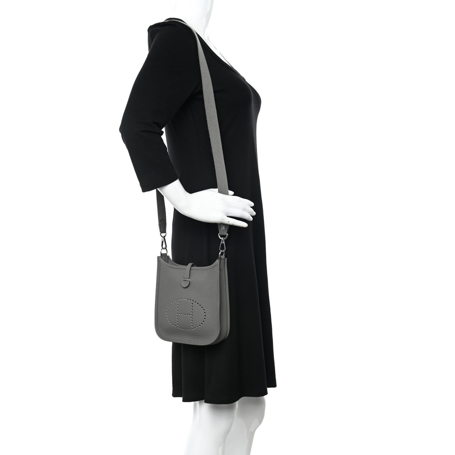 Hermes Taurillon Clemence Evelyne TPM Etain 2 of 10