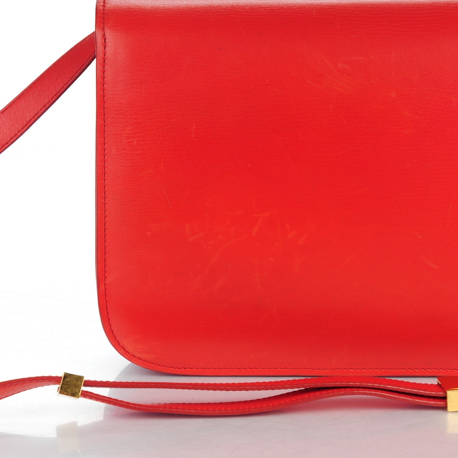 Celine Box Calfskin Medium Classic Box Flap Bag Poppy 10 of 11