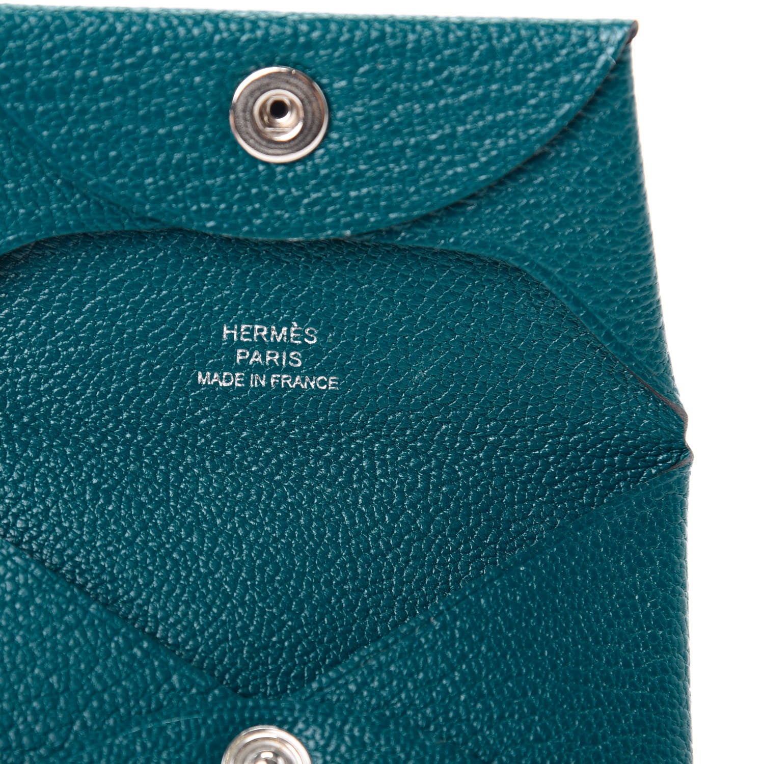Hermes Chevre Mysore Bastia Coin Purse Vert Bosphore 6 of 7