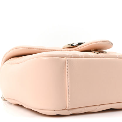 Gucci Lambskin Matelasse Small GG Marmont Shoulder Bag Millenial Pink 8 of 9