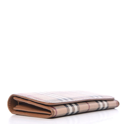 Burberry Patent Haymarket Check Penrose Continental Wallet Light Brown 4 of 13