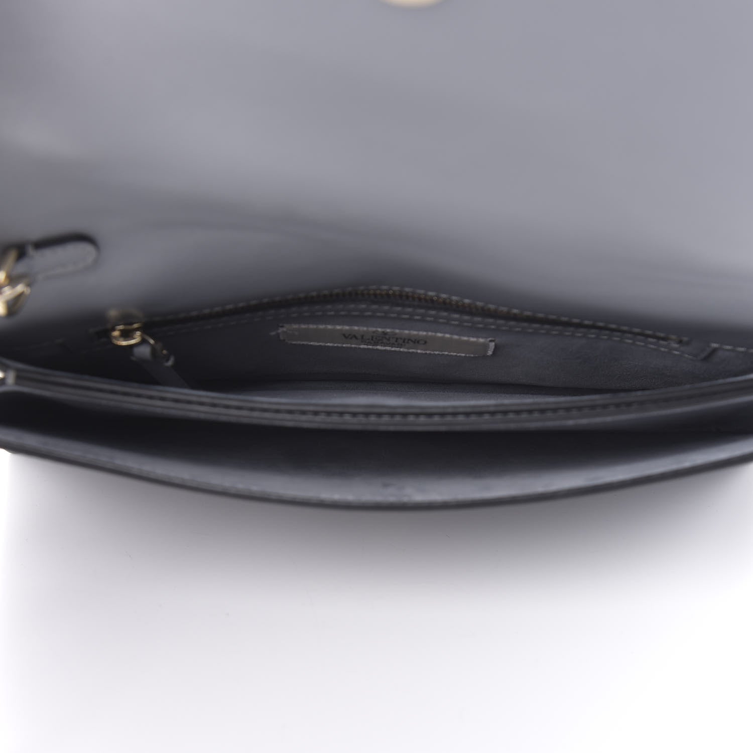 Valentino Garavani Nappa Monogram Kimono 1997 Print Rockstud Wristlet Clutch Grey 5 of 9
