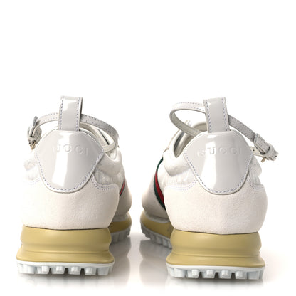 Gucci GG Suede Monogram Web Re-Motion Sneakers 37.5 White 6 of 11