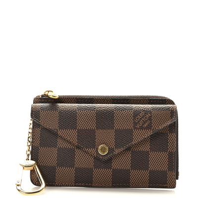 Louis Vuitton Damier Ebene Recto Verso Card Holder Rose Ballerine 1 of 8
