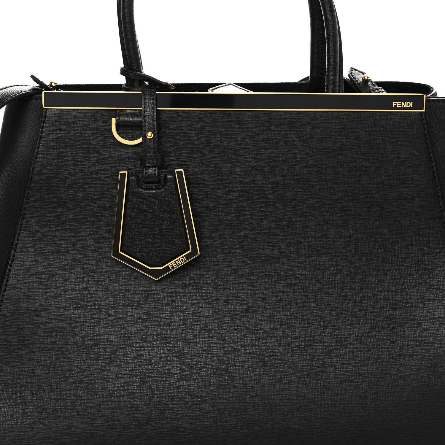 Fendi Vitello Elite Regular 2Jours Tote Black 7 of 9