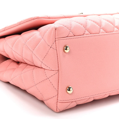 Chanel Caviar Quilted Small Coco Handle Flap Pink 9 of 11