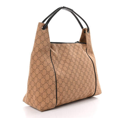 Gucci Canvas Monogram Hobo Beige 3 of 9