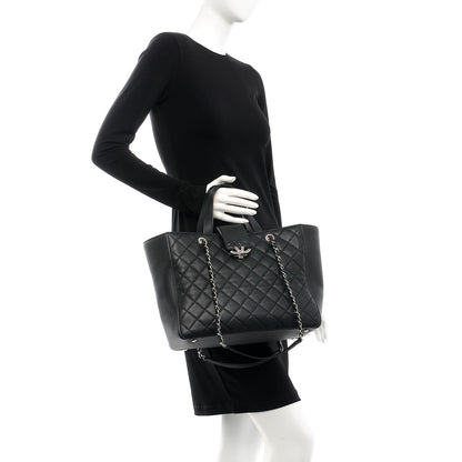 Chanel Caviar Quilted Large CC Box Shopping Tote Black 5 of 12