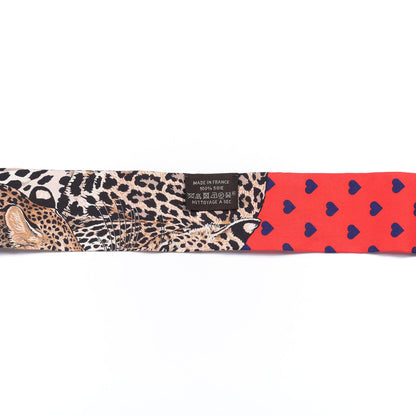 Hermes Silk Jungle Love Love Twilly Rouge Marine Fauve 3 of 4