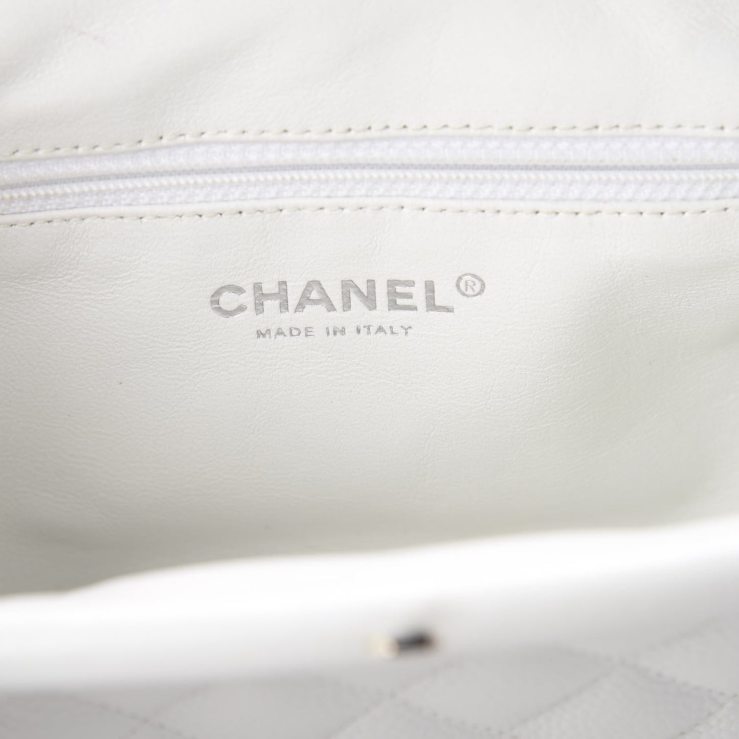 Caviar Quilted Timeless Clutch White