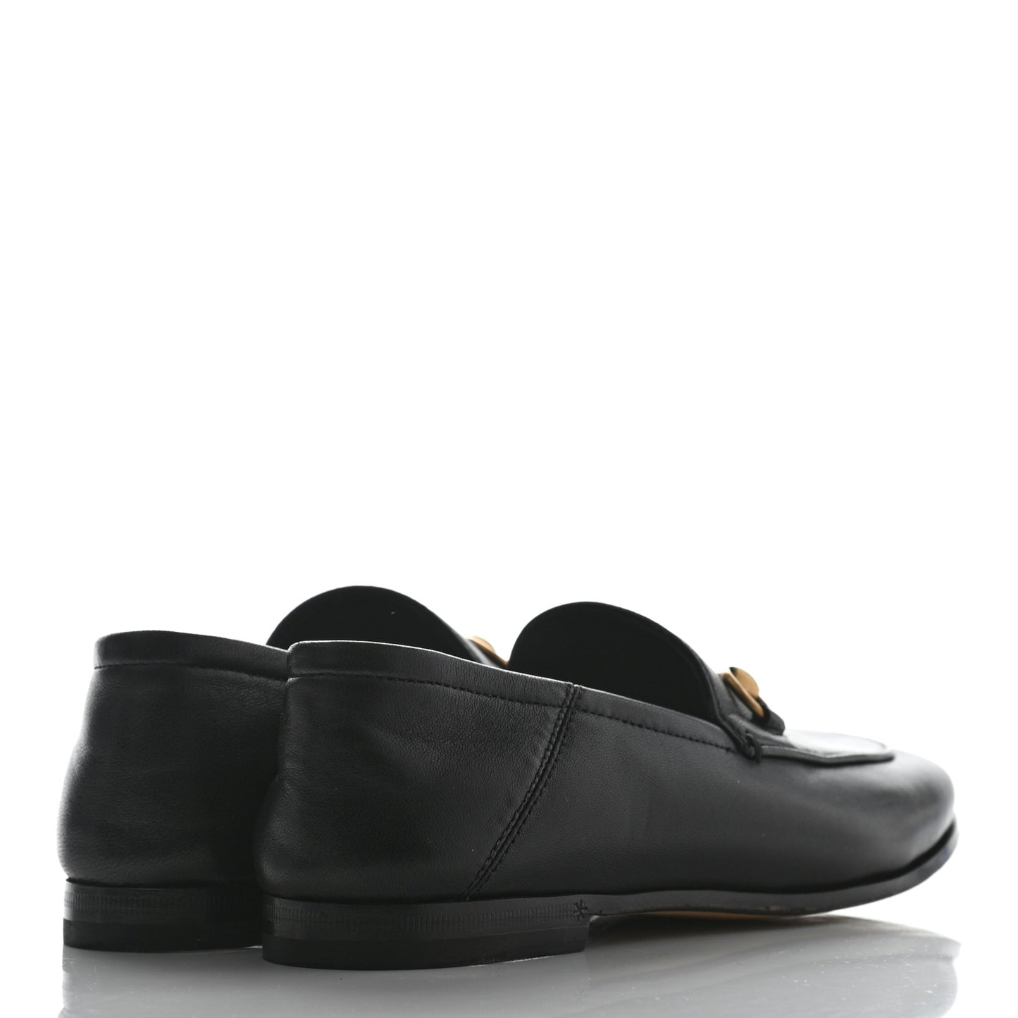Lambskin Womens Brixton Horsebit Loafers 35.5 Black
