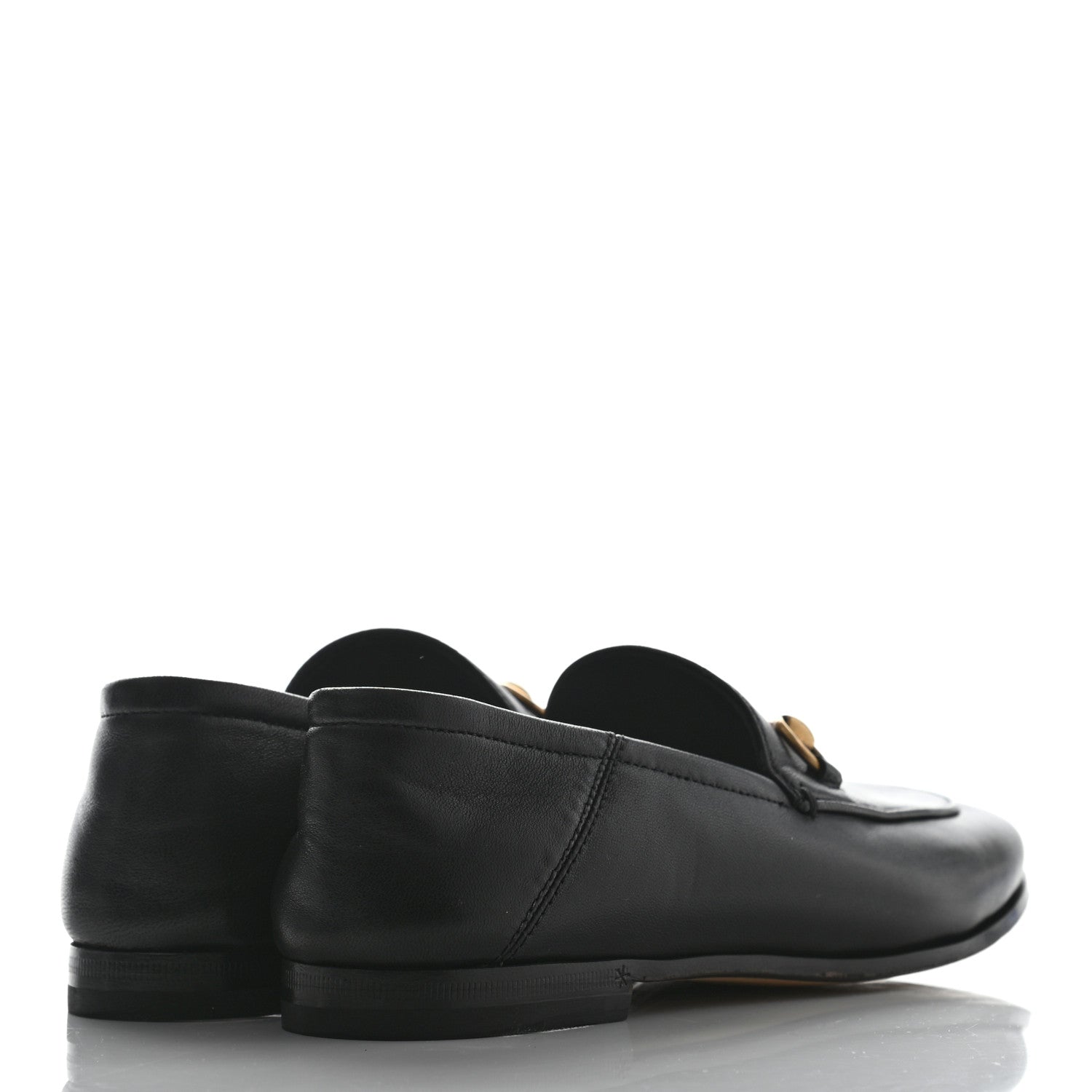 Gucci Lambskin Womens Brixton Horsebit Loafers 35.5 Black 4 of 7