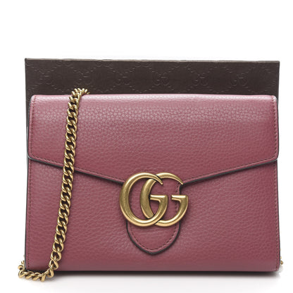 Gucci Cellarius Calfskin GG Marmont Chain Wallet Dry Rose 12 of 12