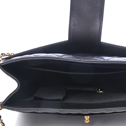 Chanel Lambskin Quilted Elegant CC Shopping Tote Black 4 of 4