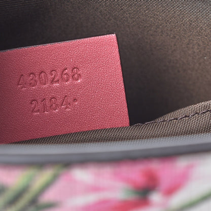 Gucci GG Supreme Monogram Blooms Large Cosmetic Case Beige Multicolor Dry Rose 7 of 8