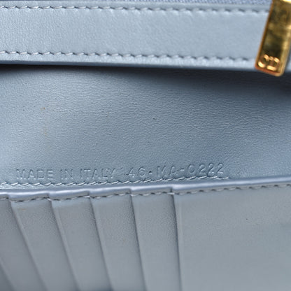 Christian Dior Supple Calfskin Cannage Caro Slim Wallet Cloud Blue 7 of 7