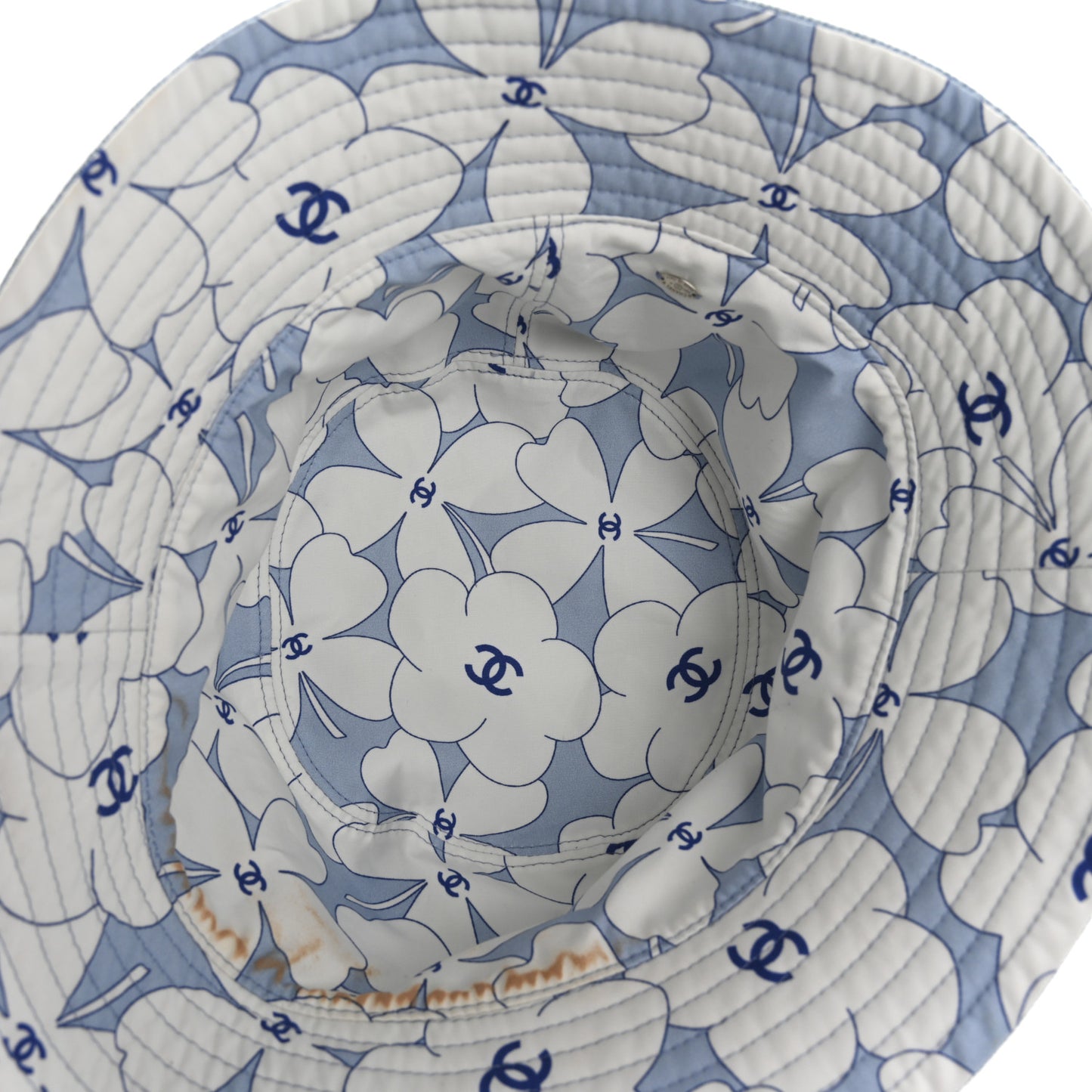 Denim Sequin Reversible Bucket Hat Blue
