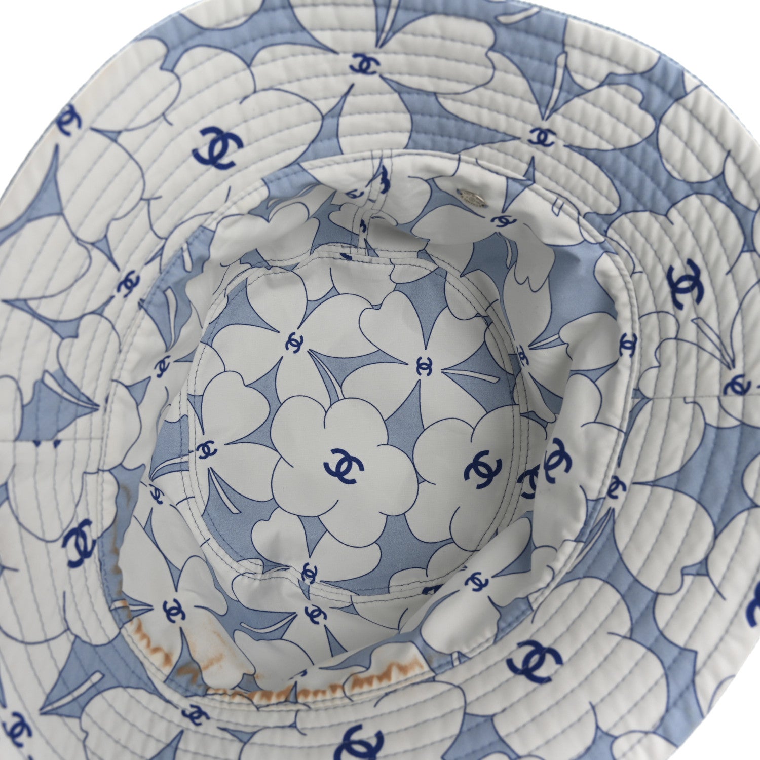 Chanel Denim Sequin Reversible Bucket Hat Blue 7 of 9