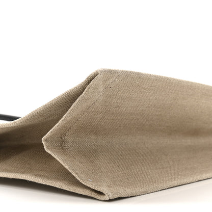 Saint Laurent Linen Calfskin Rive Gauche Tote Greggio Natural 9 of 13