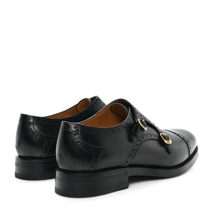 Gucci Calfskin Mens Double Monk Strap Loafers 11.5 Black 5 of 11