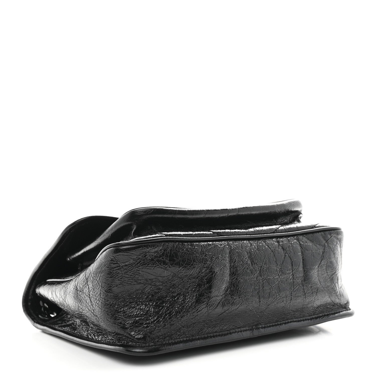 Saint Laurent Crinkled Calfskin Matelasse Monogram Medium Niki Chain Satchel Black 4 of 10