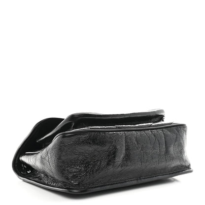 Saint Laurent Crinkled Calfskin Matelasse Monogram Medium Niki Chain Satchel Black 4 of 10