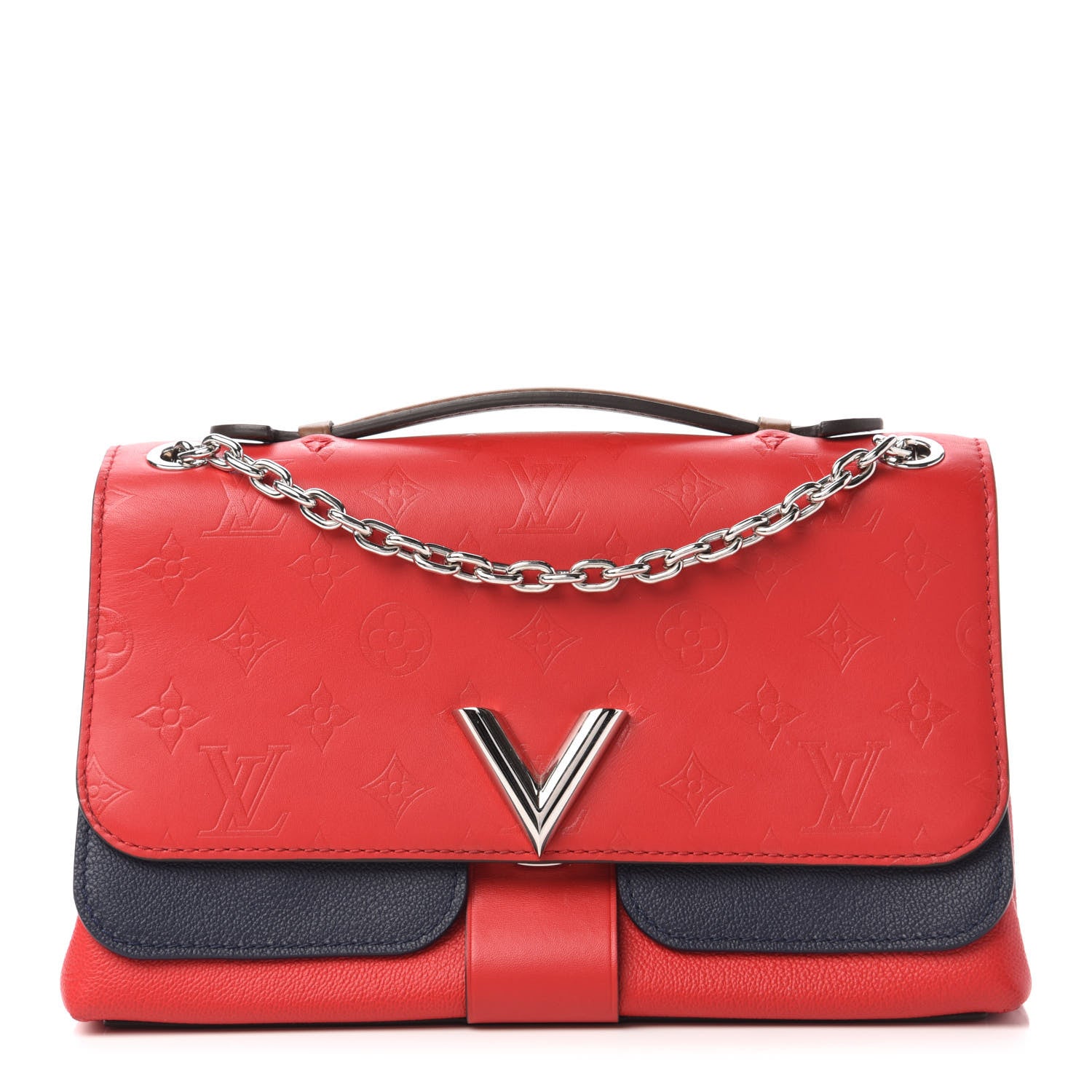 Louis Vuitton Monogram Cuir Plume Ecume Very Chain Bag Rouge Rubis 1 of 10
