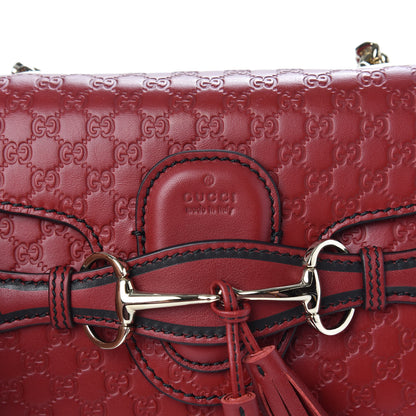 Gucci Soft Microguccissima Mini Emily Chain Shoulder Bag Rosso 8 of 10