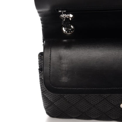 Chanel Lambskin Perforated Medium Double Flap Black 10 of 17