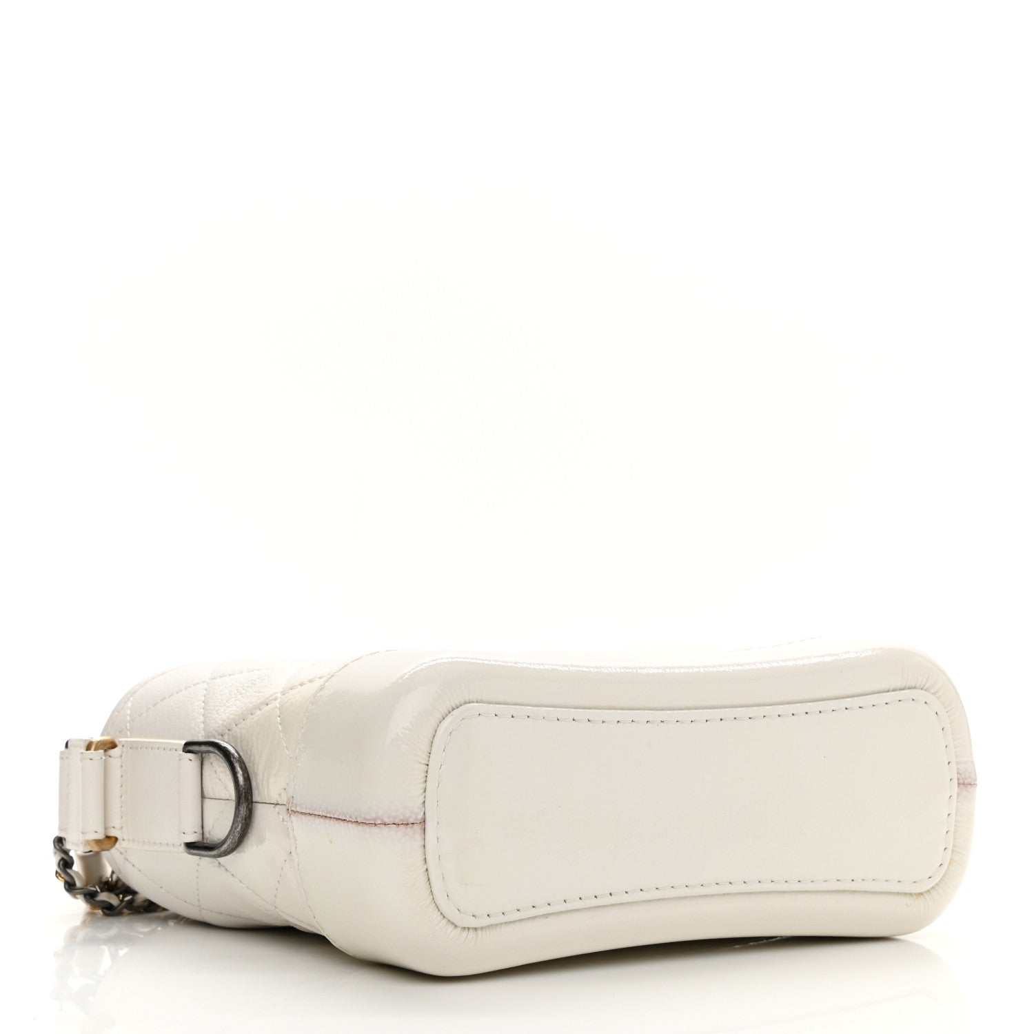 Chanel Aged Calfskin Quilted Small Gabrielle Hobo White 4 of 11