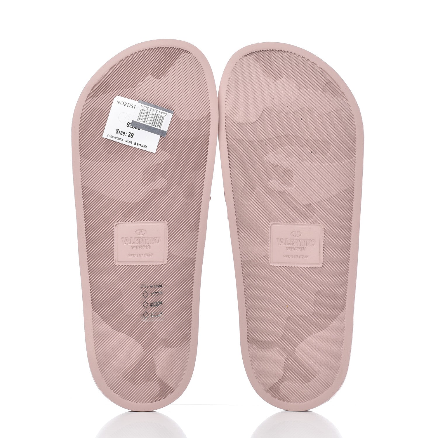 Valentino Garavani Rubber VLTN Pool Slide Sandals 39 Water Rose Disco Pink 5 of 12