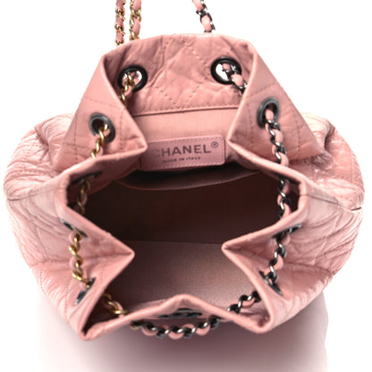 Chanel Aged Calfskin Quilted Gabrielle Backpack Light Pink 5 of 9