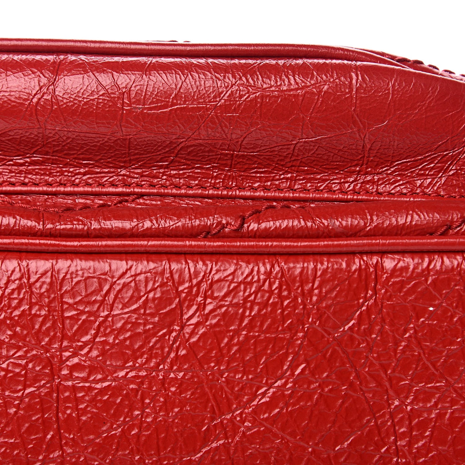 Saint Laurent Crinkled Calfskin Matelasse Monogram Medium Niki Chain Satchel Rouge Eros 12 of 13