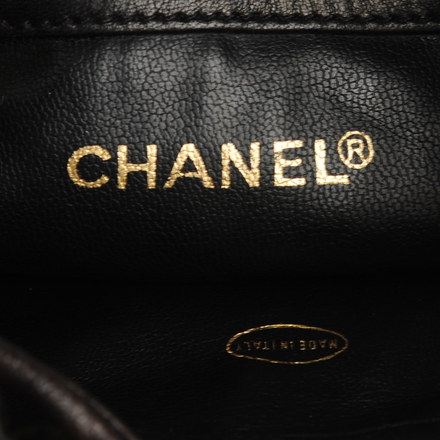 Chanel Lambskin CC Drawstring Bag Black 6 of 9