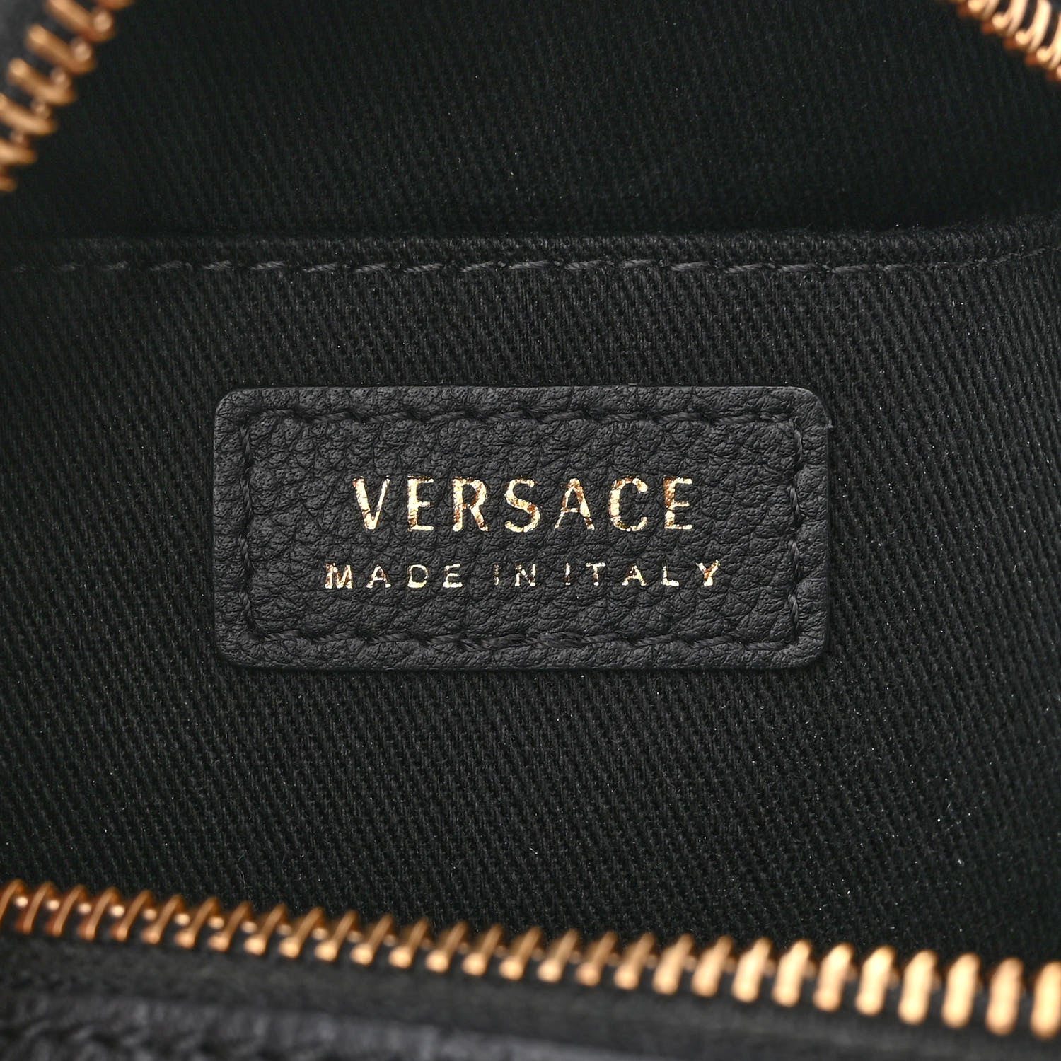 Versace Calfskin La Medusa Round Camera Bag Black 6 of 10