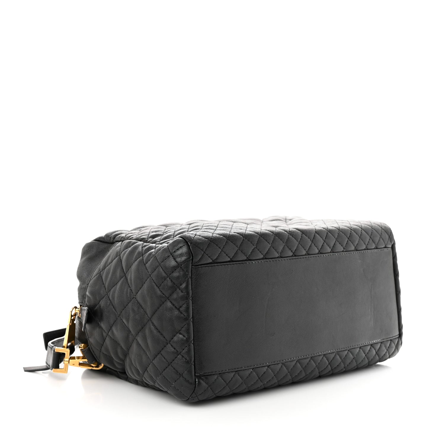 Nappa Quilted Icon Bowler Bag Black