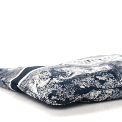 Christian Dior Embroidered Toile De Jouy Diortravel Zipped Pouch Blue 9 of 10