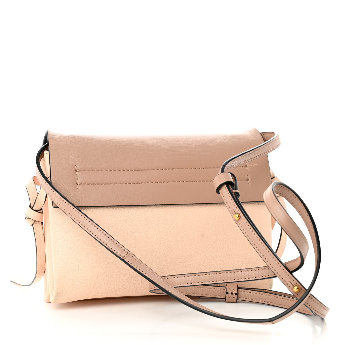 Smooth Calfskin Small VRing Crossbody Bag Rose Cannelle Light Ivory Cerise