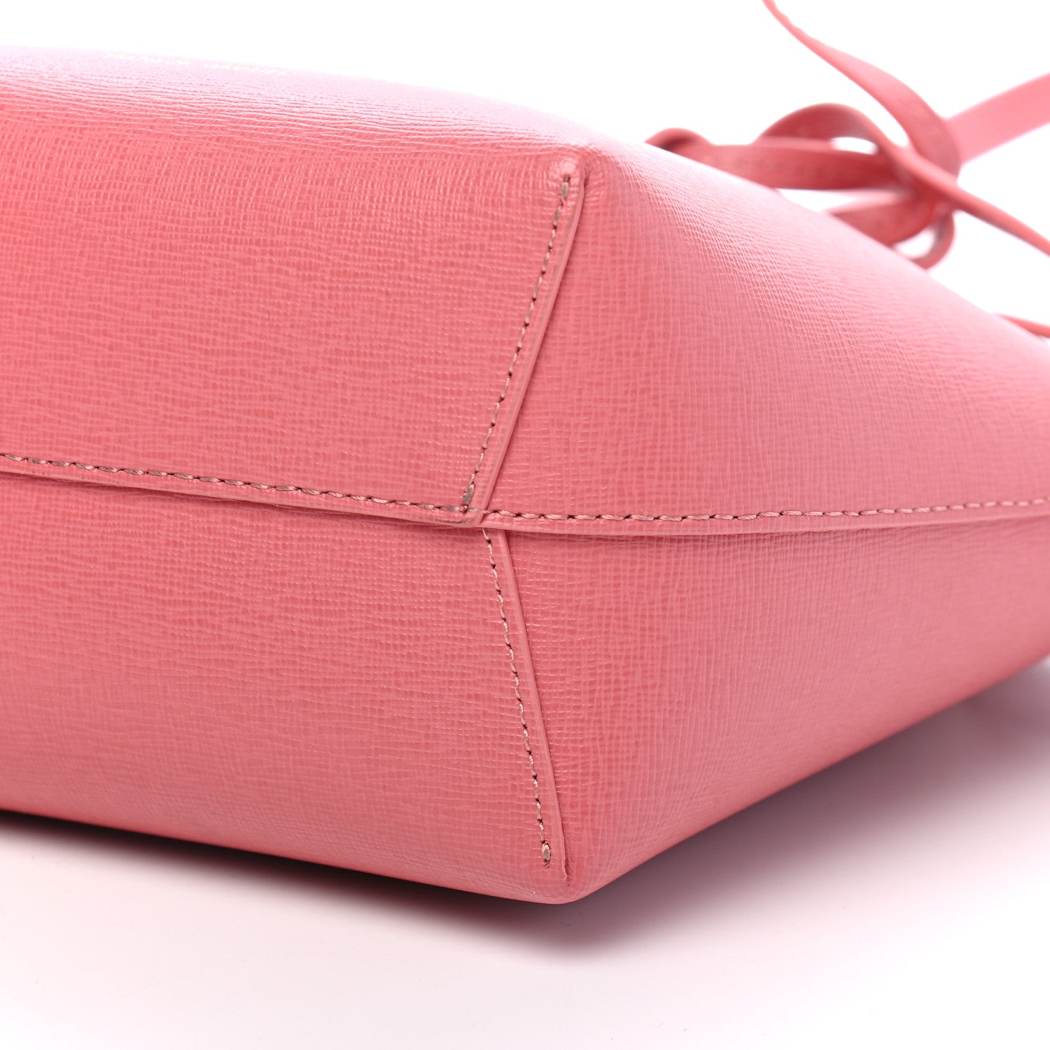 Mansur Gavriel Saffiano Mini Mini Bucket Bag Blush 10 of 10