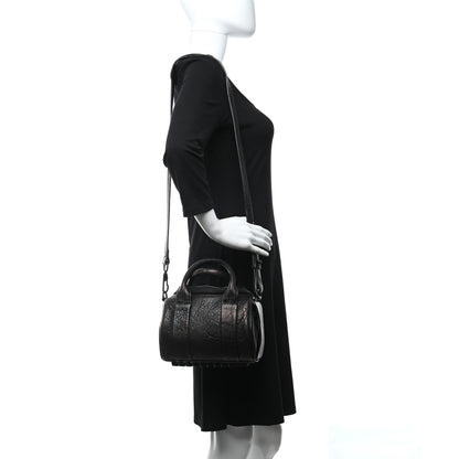 Alexander Wang Pebbled Lambskin Mini Rockie Black Matte Bronze Black Hardware 2 of 8