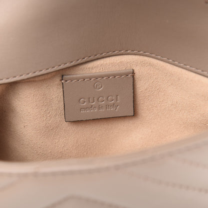 Gucci Calfskin Matelasse Super Mini GG Marmont Shoulder Bag Porcelain Rose 5 of 10