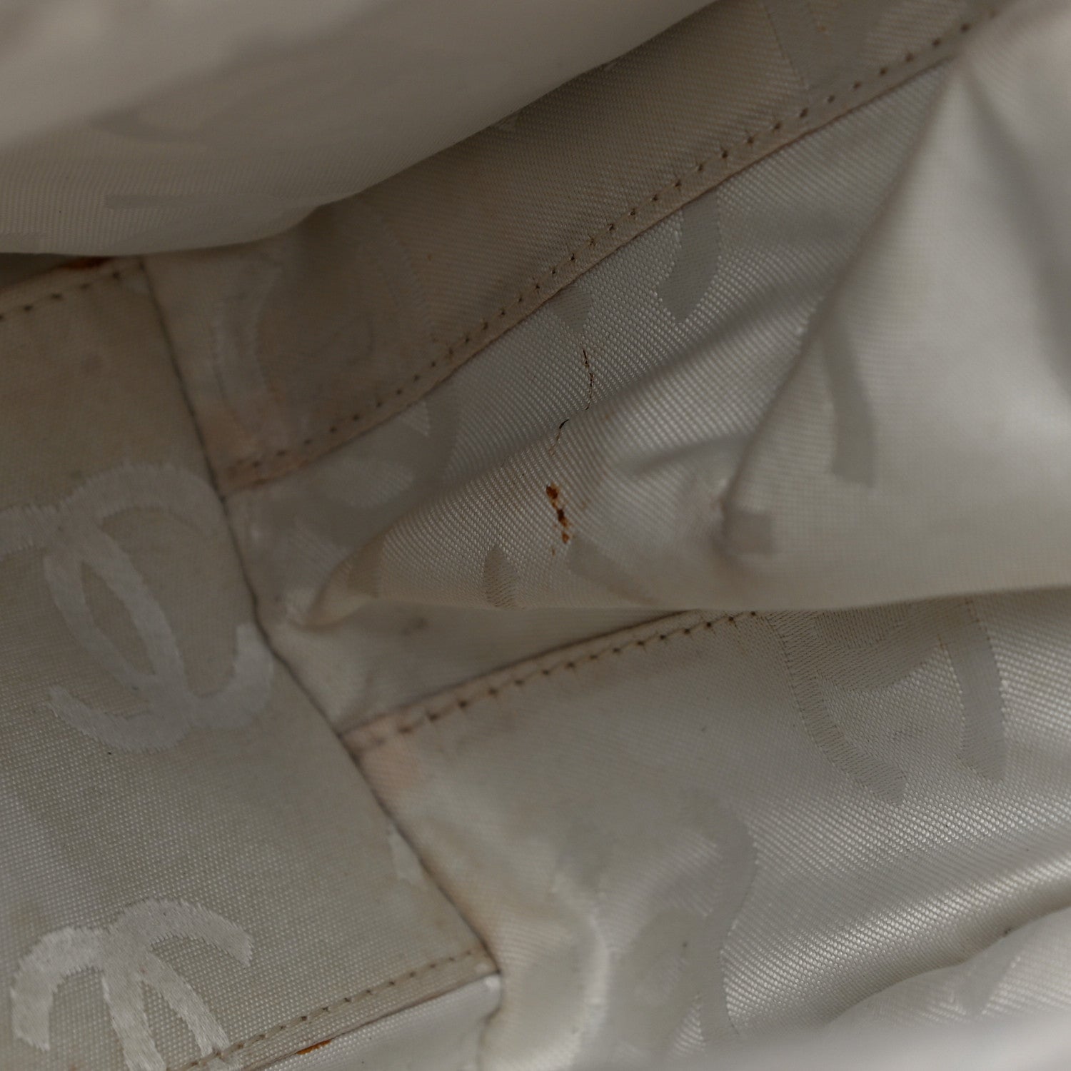 Chanel Calfskin Wild Stitch Top Handle Bag White 18 of 24